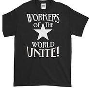 VXCEVF Workers of The World Unite! Communism White Yellow Black Red Mens Women T Shirt 100% Cotton VAR Sizes(X-Large)