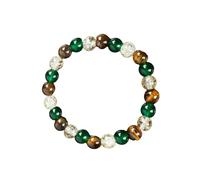 Vxcvzv Pulsera de piedras preciosas de cristal de 0.31 pulgadas para mujer, pulseras elásticas de cuentas para regalos de yoga de abundancia de la suerte, talla única, Cristal, Cristal creado