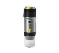VXDEFP Máquinas de café,Cafetera portátil, Cafetera eléctrica portátil Cafetera italiana portátil for coche y hogar Cafetera de viaje con cápsulas en polvo 3 en 1(Metallic grey)