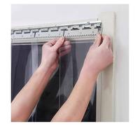VXHCS Cortina de Tiras Transparentes PVC Cortinas para Puertas Invernaderos 1,5mm/0,06" Vinilo Impermeable y Duradera para Establos Dormitorios Baños(0.75x2.5m/2.5x8.2ft)