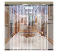 VXHCS Cortina de Tiras Transparentes Vinilo Impermeable, Aislante, Duradera 1,3mm/0,05" para Baños, Cocinas y Salones(0.9x2.7m)