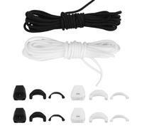 Vxiwscy Cordones de Repuesto de 1,5 mm para Zapatos de Esquí Speedcross, Kit Completo para Hombre y Mujer, Sistema de Cierre Rápido, Cordones Sin Atar, Duraderos y Resistentes, Negro, Talla L