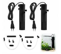 Vxiwscy Filtro Interno para Acuario de 40L - Eficiente Filtro con Carbón Activado y Flujo de 200 L/H, 3 en 1: Filtración de Agua, Oxigenación y Fuente, Ultra Silencioso y Fácil de Instalar (2 pièces)