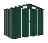VXL Cobertizo De Jardín Acero Galvanizado Verde 205X129X183 Cm