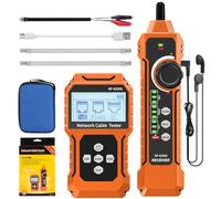 VXSCAN NF-8209S - Probador de cables de red RJ11, RJ45, CAT5, CAT6, LAN, prueba de cortocircuito y estado de interrupción transversal con POE, medición de longitud
