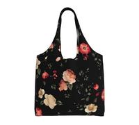 VXXNlnn Bolsas de lona con estampado de pizza y pepperoni en 3D - Bolsa grande reutilizable para compras y almacenamiento para mujeres, perfecta para la vida diaria, flores, Talla única
