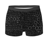 VXXNlnn Calzoncillos tipo bóxer para hombre, ligeros, transpirables, elásticos, con estampado abstracto de ciencia y química para uso diario activo, Negro, XL