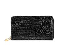 VXXNlnn Cartera de cuero con estampado de tótem indio africano, cartera larga para mujer, cartera de chequera plegable fina con tarjetero, bolsillo para monedas, Ciencia abstracta química, One Size