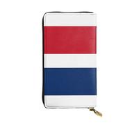 VXXNlnn Elegante cartera de cuero con estampado de República Dominicana para mujer, bolso plegable ligero con bloqueo RFID, diseño delgado de tres pliegues, Bandera holandesa, Talla única