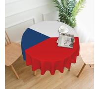 VXXNlnn Elegante mantel redondo con estampado de la bandera de la República Checa, mantel para mesa de comedor, decoración de cocina, picnic, cafetería y mesas de reuniones