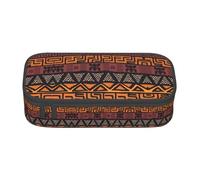 VXXNlnn Estuche con estampado de calavera negra y rosa, organizador de bolígrafos, bolsa de papelería, perfecto para la escuela, la oficina y los viajes, Tela de barro africano tribal, Talla única