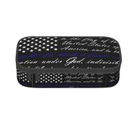 VXXNlnn Estuche morado con estampado de mariposas - Organizador multiusos para bolígrafos, bolsa de papelería, perfecto para la escuela, la oficina y los viajes, Bandera de juramento de lealtad, Talla