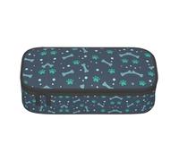 VXXNlnn Estuche para lápices con estampado de estrellas brillantes, organizador de bolígrafos, bolsa de papelería, perfecto para la escuela, la oficina y los viajes, Huesos y garras de perro, Talla