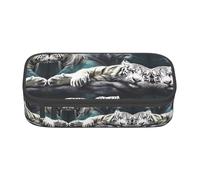 VXXNlnn Estuche para lápices con estampado de gato, organizador de bolígrafos multiusos, bolsa de papelería, perfecto para la escuela, la oficina y los viajes, Muchos tigres blancos, Talla única