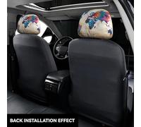VXXNlnn Funda para reposacabezas de coche con estampado de mapa del mundo abstracto, 2 unidades, protector universal para reposacabezas de camiones, asiento delantero, funda interior de moda