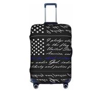 VXXNlnn Funda protectora para maleta, accesorios de viaje con impresión de bandera de juramento de lealtad, funda elástica para equipaje para viajes de negocios, White, M