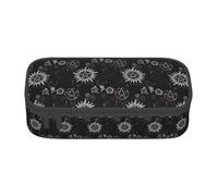 VXXNlnn Gnome Bee - Estuche con estampado floral amarillo - Organizador multiusos para bolígrafos, bolsa de papelería, perfecto para la escuela, la oficina y los viajes, Símbolos sobrenaturales, color