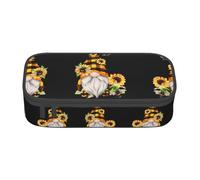 VXXNlnn Gnome Bee - Estuche con estampado floral amarillo - Organizador multiusos para bolígrafos, bolsa de papelería, perfecto para la escuela, la oficina y los viajes, Gnomo abeja amarillo floral