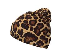 VXXNlnn Gorro de punto con estampado floral amarillo de gnomo para invierno, elástico para clima frío, accesorio unisex para viajes al aire libre, atuendo casual, Leopardo guepardo fresco, Talla única