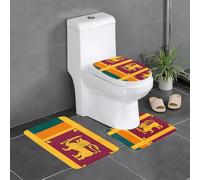 VXXNlnn Juego de alfombras de baño de 3 piezas con estampado de bandera de Sri Lanka, tapete suave en forma de U, tapete de franela para baño, tocador
