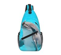 VXXNlnn Mochila unisex con diseño de estampado completo de fútbol, ligera, para senderismo y uso casual, Adorable delfín, Talla única