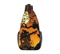 VXXNlnn Mochila unisex con diseño de estampado completo de mármol dorado, ligera para senderismo y uso casual, Black Tree Owl Pumpkin Head2, Talla única