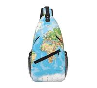 VXXNlnn Mochila unisex con diseño de hibisco azul, ligera para senderismo y uso casual, mapamundi, Talla única