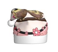 VXXNlnn Sombrero festivo de Navidad para adultos, sombrero de Papá Noel unisex con bonito diseño de búhos, perfecto para Navidad, fiestas de vacaciones