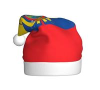 VXXNlnn Sombrero festivo de Navidad para adultos, sombrero de Papá Noel unisex con diseño de bandera de Ecuador, perfecto para Navidad, fiestas de vacaciones