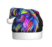 VXXNlnn Sombrero festivo de Navidad para adultos, sombrero de Papá Noel unisex con diseño de cabeza de león, perfecto para Navidad, fiestas de vacaciones