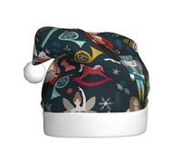 VXXNlnn Sombrero festivo de Navidad para adultos, sombrero de Papá Noel unisex con diseño de cascanueces para mujer, diseño de ballet, baile navideño, perfecto para Navidad, fiestas de vacaciones