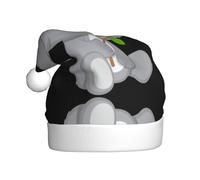 VXXNlnn Sombrero festivo de Navidad para adultos, sombrero de Papá Noel unisex con diseño de koala de hoja verde, perfecto para Navidad, fiestas de vacaciones