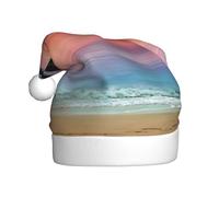 VXXNlnn Sombrero festivo de Navidad para adultos, sombrero de Papá Noel unisex con diseño de palmera de coco y playa, perfecto para Navidad, fiestas de vacaciones