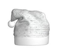 VXXNlnn Sombrero festivo de Navidad para adultos, sombrero de Papá Noel unisex con diseño de pared de ladrillo, perfecto para Navidad, fiestas de vacaciones