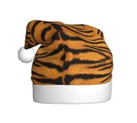 VXXNlnn Sombrero festivo de Navidad para adultos, sombrero de Papá Noel unisex con diseño de piel de tigre, perfecto para Navidad, fiestas de vacaciones