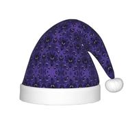 VXXNlnn Sombrero festivo de Papá Noel con estampado de enjambre de fantasmas para niños, sombrero de Navidad de felpa suave, gorro de fiesta de vacaciones para Navidad y Año Nuevo