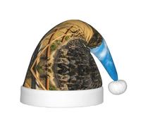 VXXNlnn Sombrero festivo de Papá Noel con estampado de la isla de Jeju Corea para niños, sombrero de Navidad de felpa suave, gorro de fiesta de vacaciones para Navidad y Año Nuevo