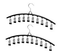 Vyanveo 2 Piezas Tendedero Ropa Interior Perchas de Acero Inoxidable con 10 Clips para Bebés, Pañales de Tela, Sostenes, Toallas, Ropa Interior, Gorro