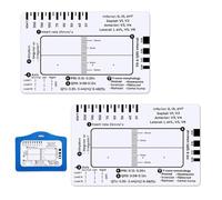 VYIBPDY 2 Regla de 7 pasos de ECG, para interpretación de ECG/ECG, Regla de ECG, Regla de plástico, Regla de ECG transparente, Tarjeta de bolsillo de regla de ECG, Regla de ECG fácil de transportar