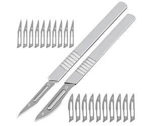 VYIBPDY 2pcs Cuchillo de Panadero con 20pcs Hoja de acero inoxidable cuchillo para pan cortador de pan rasqueta panadero para DIY Pan Masa Hornear