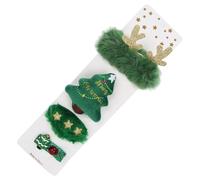 VYIBPDY 4 Pezzi Horquillas para el Pelo para niñas, Con Motivos Navideños, Accesorio para el pelo Verde, Regalos de Navidad Creativos, Aptos tanto para Mujeres Como para niñas