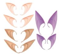 VYIBPDY 6 Pares de Orejas Elfo, Orejas de Hada para niños y Adultos, Accesorios de Halloween para Cosplay de Elfo, Navidad, Halloween, Carnaval