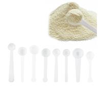 VYIBPDY 8 cuchara medidora gramos de 5 tamaños, cucharas dosificadoras de plástico, 1g,2g,3g,5g,10g, cucharas medidoras de gramos, cucharas dosificadoras, cucharas medidoras, juego de vasos medidores