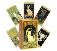 VYIBPDY baraja Tarot, Tarot Cartas,Cartas del Tarot - Los Gatos gobiernan la Tierra（10,6 * 6,2 cm）