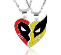 VYIBPDY Juego de 2 colgantes de regalo para mejor amigo, deadpool and wolverine,colgantes de acero inoxidable con cadenas