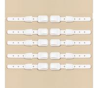 Vyloky 10 unidades de seguridad infantil para armarios y cajones, seguro para cajones para bebés y niños, para puertas, armarios, frigoríficos, con adhesivo 3M, sin taladrar (blanco)