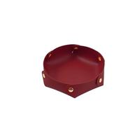 Vyloky Bandeja de almacenamiento plegable de poliuretano, ordenada en lugar de caos: para llaves, joyas, cosméticos, etc. - Orden en la entrada, dormitorio, oficina, dormitorio (pequeño, burdeos)