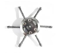 Vyloky Cepillo de malezas profesional, acero inoxidable, 150-230 mm, cabezal de fresado para desbrozadora, alambre de acero, cabezal de cortacésped, desbrozadora, eliminación eficiente de musgo en el