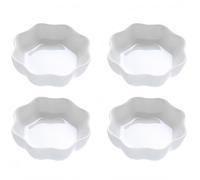 Vyloky Cuencos de cerámica de 4 piezas, elige entre 5 estilos: corazón, cuadrado, flor, redondo o un juego de formas mixtas para salsas y aperitivos (4 unidades)