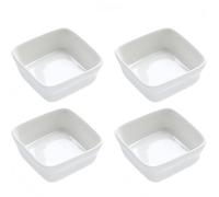 Vyloky Cuencos de cerámica de 4 piezas, elige entre 5 estilos: corazón, cuadrado, flor, redondo o un juego de formas mixtas para salsas y aperitivos (4 piezas cuadradas)